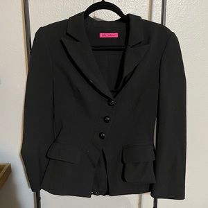 Vintage Betsey Johnson black fitted blazer